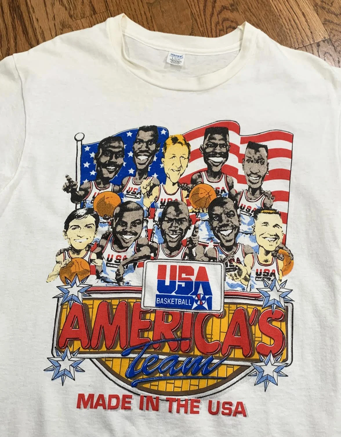 Vintage America's Team USA Dream Team Caricature T Shirt Vintage America's Team USA Dream Team Caricature T Shirt